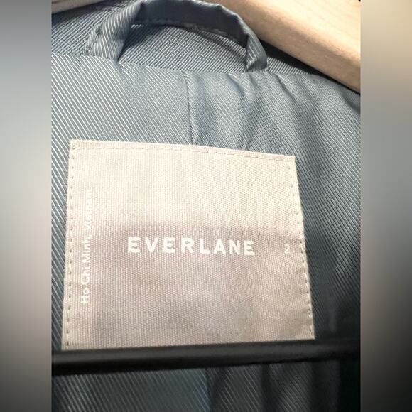 Everlane The ’80s Italian Wool Blazer teal oversized 3 button office casual - Picture 6 of 11